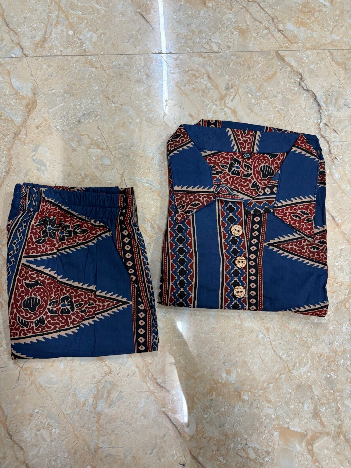 Block Print Knot Cord Set — alternate view