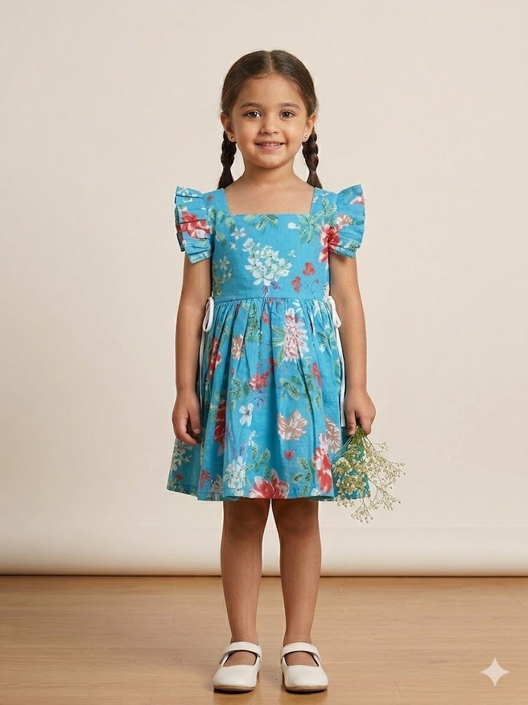 Blue Floral Frock