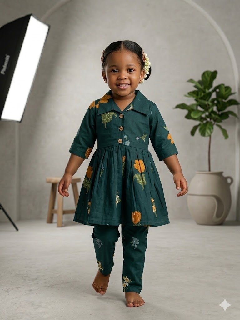 Peacock Green Cord Set